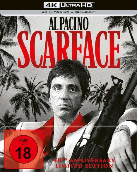 Scarface (1983) (40th Anniversary Limited Edition) (Ultra HD Blu-ray &amp; Blu-ray im Steelbook), 1 Ultra HD Blu-ray und 1 Blu-ray Disc