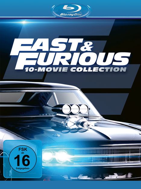 Fast &amp; Furious - 10-Movie-Collection (Blu-ray), 10 Blu-ray Discs