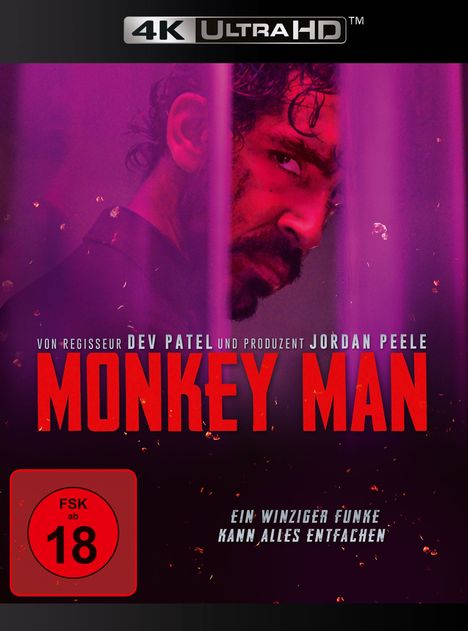 Monkey Man (Ultra HD Blu-ray &amp; Blu-ray), 1 Ultra HD Blu-ray und 1 Blu-ray Disc