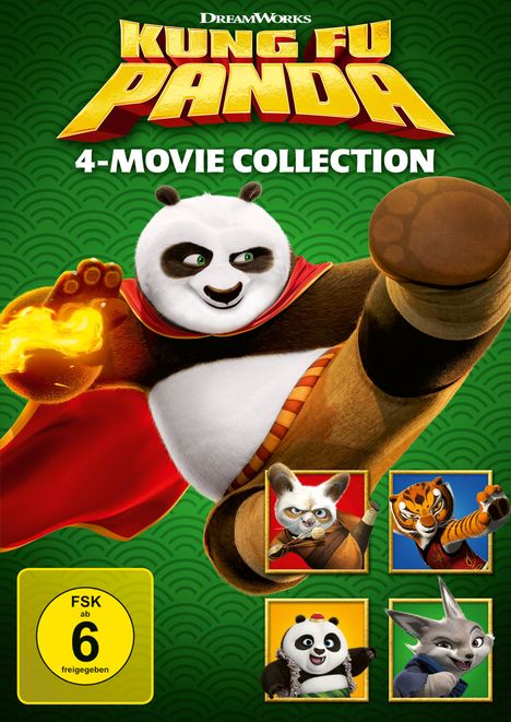 Kung Fu Panda 1-4 Collection, 4 DVDs