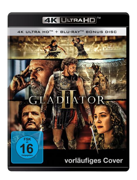 Gladiator II (Ultra HD Blu-ray &amp; Blu-ray), 1 Ultra HD Blu-ray und 1 Blu-ray Disc