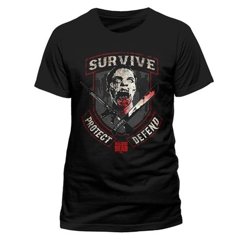 The Walking Dead: Survive (T-Shirt,Schwarz,Größe S), T-Shirt