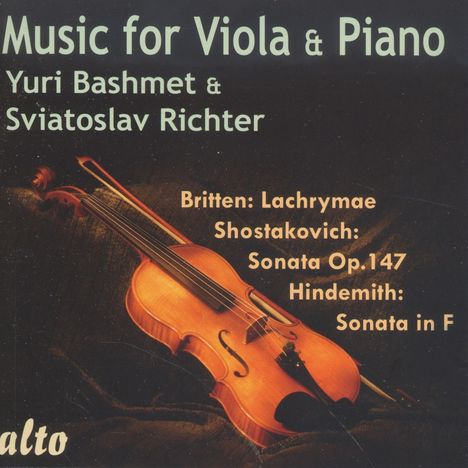 Yuri Bashmet &amp; Svjatoslav Richter - Music for Viola &amp; Piano, CD