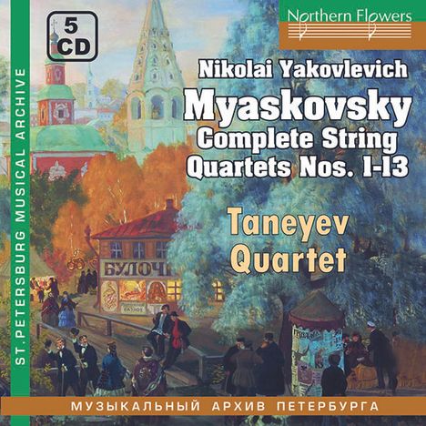 Nikolai Miaskowsky (1881-1950): Sämtliche Streichquartette, 5 CDs