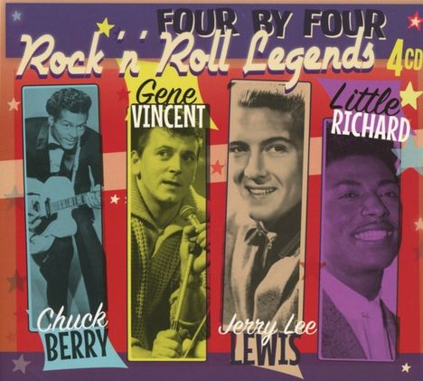 Four By Four: Chuck Berry, Gene Vincent, Little Richard &amp; Jerry Lee Lewis, 4 CDs