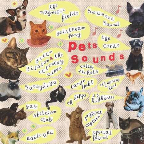 Text: "Pets Sounds, the magnetic fields, Swamsea Sound, jetsream pony, the catenary wires, the burning hell." Hunde und Katzen.