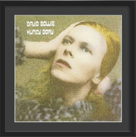David Bowie (1947-2016): Hunky Dory – Kunstdruck im Holzrahmen (Schwarz, 65 cm), Merchandise