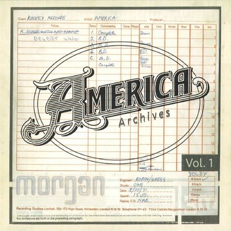 America: Archives Vol. 1, CD