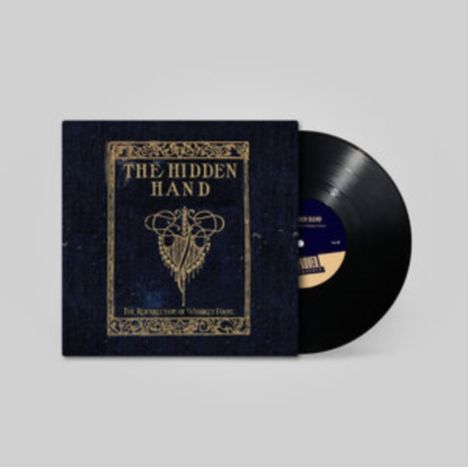 "THE HIDDEN HAND" und "THE RESURRECTOR OF 'WHOLEY' FORM" auf einem dunklen Albumcover mit Schallplatte.