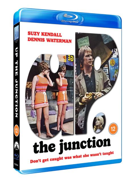 Cover einer Blu-ray mit "SUZY KENDALL", "DENNIS WATERMAN", "the junction" und "Don't get caught was what she wasn't taught".