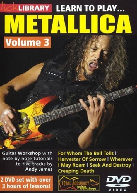 Metallica: Lick Library: Learn To Play Metallica Volume 3, DVD