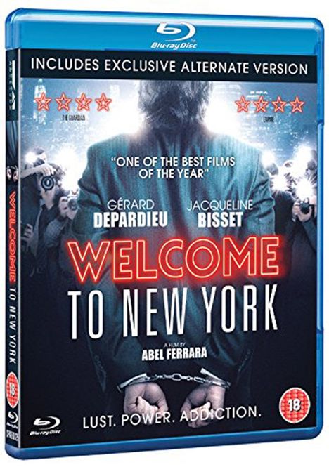 "Includes Exclusive Alternate Version", "One of the Best Films of the Year", "Welcome to New York", Hände in Handschellen.