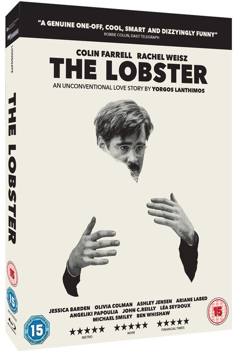 „The Lobster“, eine unkonventionelle Liebesgeschichte von Yorgos Lanthimos. Ein Mann umarmt sich selbst.