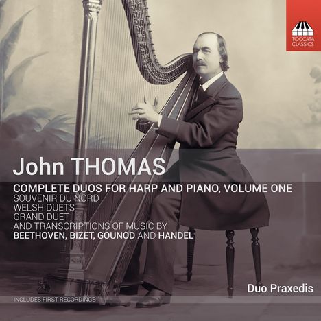 John Thomas (1826-1913): Sämtliche Duos für Harfe &amp; Klavier Vol.1, CD