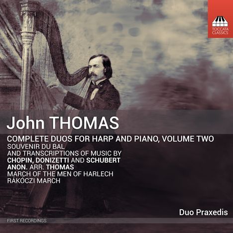 John Thomas (1826-1913): Sämtliche Duos für Harfe &amp; Klavier Vol.2, CD