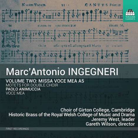 Marco Antonio Ingegneri (1547-1592): Missa Voce mea a 5, CD