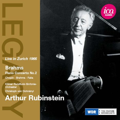 Arthur Rubinstein - Live in Zürich 1966, CD