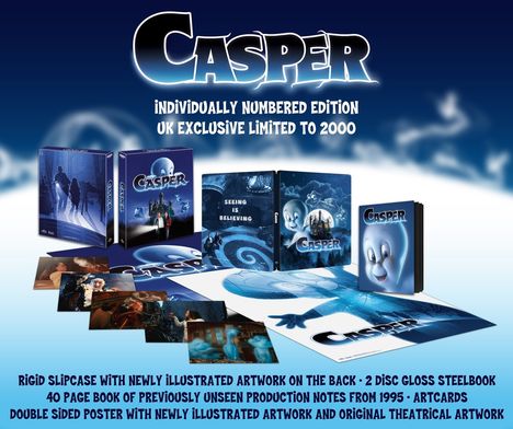 Casper (30th Anniversary Collector's Edition) (Ultra HD Blu-ray & Blu-ray im Steelbook) (UK Import), 1 Ultra HD Blu-ray und 1 Blu-ray Disc