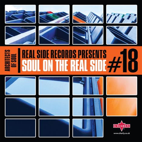 "Real Side Records Presents Soul on the Real Side #18" in einer Raster-Collage aus Gebäudeteilen, Logo unten rechts.