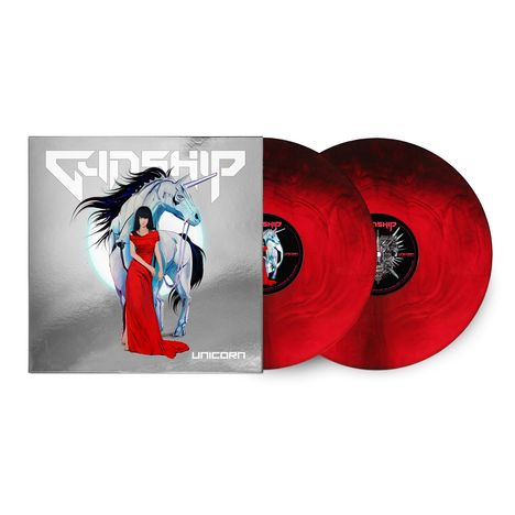 Gunship: Unicorn (Limited Edition) (Red &amp; Black Galaxy Effect Vinyl) (45 RPM), 2 LPs