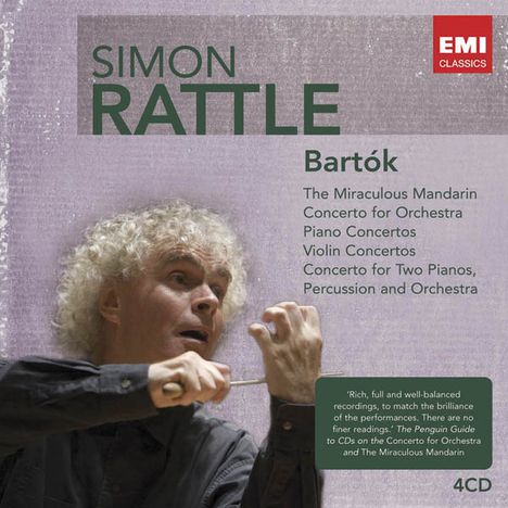 Bela Bartok (1881-1945): Simon Rattle dirigiert Bartok, 4 CDs