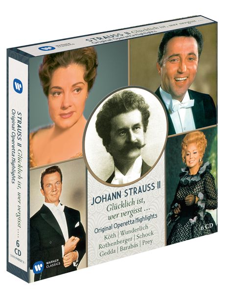 Johann Strauss II (1825-1899): Glücklich ist, wer vergisst (Operetten-Querschnitte), 6 CDs