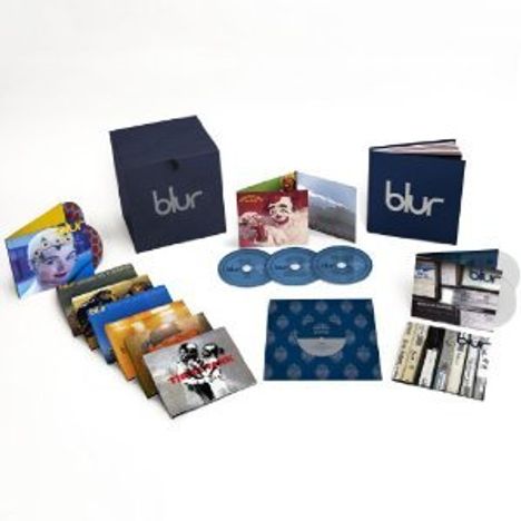 Blur: Blur 21: The Box (18 CDs, 3 DVDs, 7" Single + englischsprachiges Hardcover-Buch), 18 CDs, 3 DVDs und 1 Single 7"