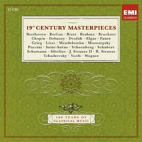 19th Century Masterpieces - 100 Years of Classical Music, 17 CDs