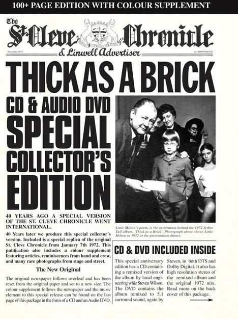 Jethro Tull: Thick As A Brick (40th Anniversary Special Edition), 1 CD und 1 DVD-Audio