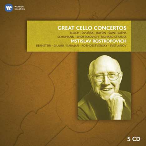 Mstislav Rostropovich - Great Cello Concertos, 5 CDs