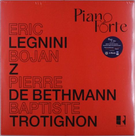 Eric Legnini &amp; Bojan Z. &amp; Pierre De Bethmann &amp; Baptiste Trotignon: Pianoforte, LP