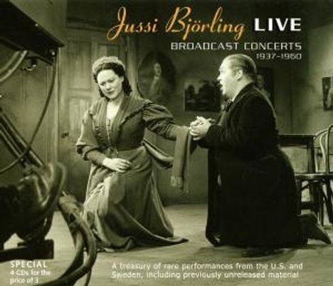 Jussi Björling Live - Broadcast Concertos 1937-1960, 4 CDs