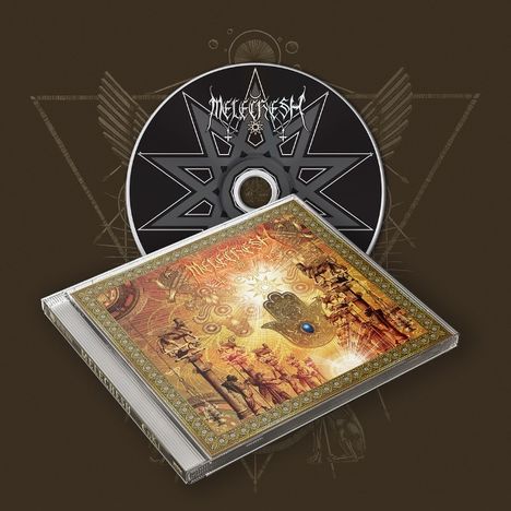 Der Text auf der CD lautet unscharf. Die CD-Hülle zeigt ein ägyptisch anmutendes Design mit goldenen und braunen Tönen.