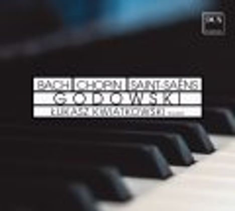 Der Text zeigt: BACH, CHOPIN, SAINT-SAËNS, GODOWSKI, ELIASZ-KWADRANSKI, Klavier. Schwarze und weiße Klaviertasten.