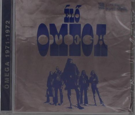 Text: "Élő Omega", "OMEGA 1971-1972". Dunkle Silhouetten von fünf Personen in der unteren Bildhälfte.