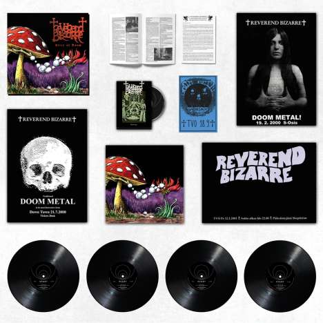 Reverend Bizarre: Slice Of Doom (Box Set), 4 LPs und 1 DVD