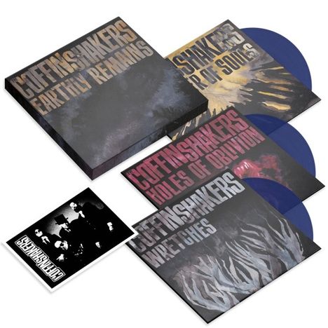 The Coffinshakers: Earthly Remains (Limited Transparent Blue Vinyl Bo, 3 Singles 7"