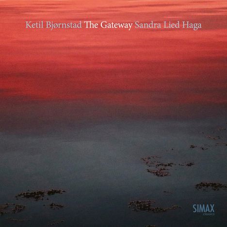 „Ketil Bjørnstad The Gateway Sandra Lied Haga“ auf rotem Hintergrund mit blau-grauer Mischung und SIMAX classics Logo.