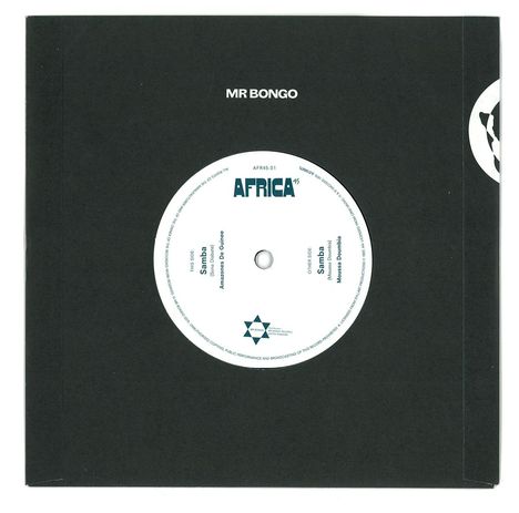 Text: "MR BONGO", "AFRICA", "Samba", "Amara Touré", "Moussa Doumbia". Schwarze Hülle mit rundem, weißem Plattenetikett.
