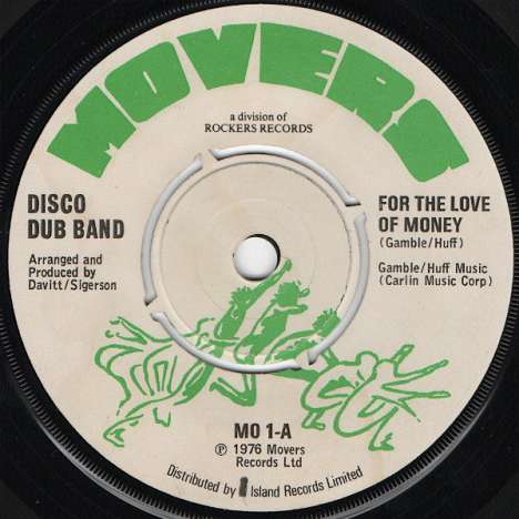 Disco Dub Band: For The Love Of Money, Single 7"