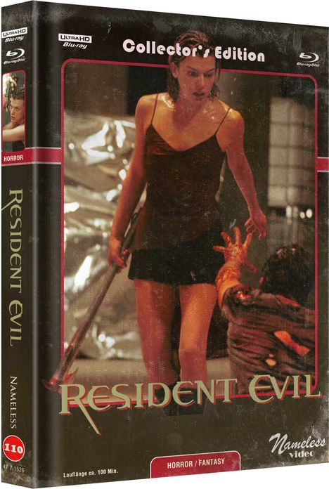 Resident Evil (Ultra HD Blu-ray &amp; Blu-ray im Mediabook), 1 Ultra HD Blu-ray und 1 Blu-ray Disc