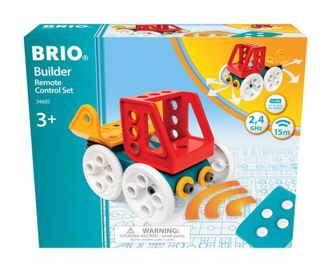 BRIO Builder - 34605 Builder Auto mit Fernsteuerung | Lern- und Konstruktionsspielzeug für Kinder ab 3 Jahren, Spiele