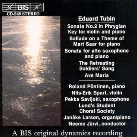 Eduard Tubin (1905-1982): Violinsonate Nr.2 (phrygisch), CD