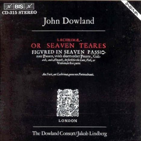 John Dowland (1562-1626): Lachrimae, CD