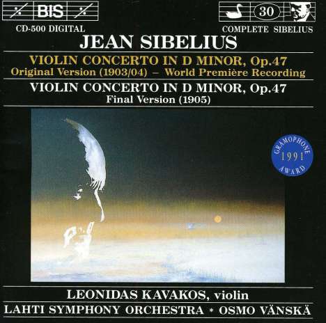 Jean Sibelius (1865-1957): Violinkonzert op.47 (Urfassung von 1903), CD