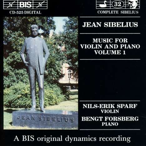 Jean Sibelius (1865-1957): Werke für Violine &amp; Klavier Vol.1, CD