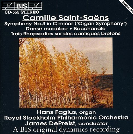 Camille Saint-Saens (1835-1921): Symphonie Nr.3 "Orgelsymphonie", CD