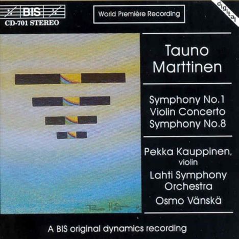 Tauno Marttinen (1912-2008): Symphonien Nr.1 &amp; 8, CD