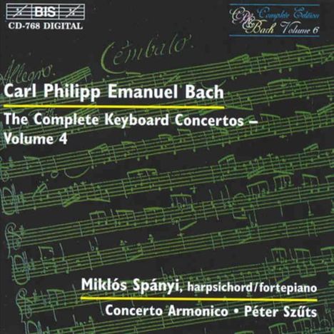 Carl Philipp Emanuel Bach (1714-1788): Sämtliche Cembalokonzerte Vol.4, CD