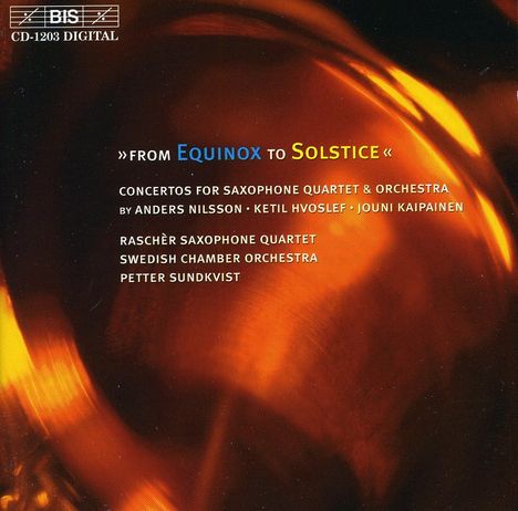 Anders Nilsson (geb. 1954): Konzert für Saxophonquartett &amp; Orchester, CD